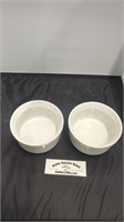 Set of 2 White Small Bowls