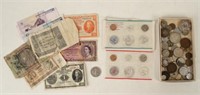 2 US 1964 Mint Sets, 1935 Half & Foreign Coins
