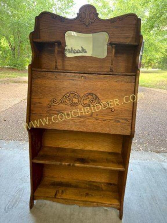 antique solid oak cabinet