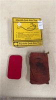 2 vintage hunting hand warmers and drag rope