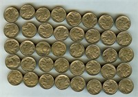 Buffalo 5c Roll Mixed Dates AU/UNC 40 Coins