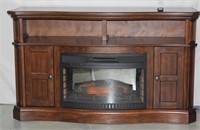 Glenrae 58 Inch Bow Front Fireplace Console