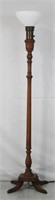 Duncan Phyfe Style Wood Floor Lamp (Tri Light)