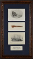 Framed Relic from USS Constitution "Old Ironsides"