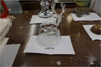 crystal stag figure by Cristal d'Arques, France