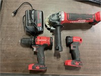 1 LOT ASSORTED TOOLS INCLUDING CRAFTSMAN DRILL,