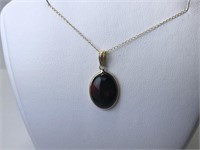 10K Gold & Black Opal (3.80ct) Necklace