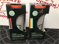 (2) Set of 5 Starbucks Reusable Cold Cups NIB Lot