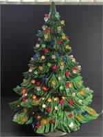 Massive 21" Ceramic Christmas Tree with Bulbs