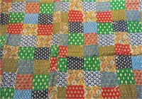 Multi Coloured Pattern Patchwork Quilt