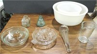 Misc Glassware, Bottles, Car Vase