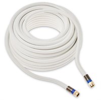 Onn. Quadshield Coax Cable 50 Ft. White