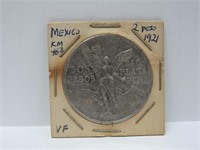 1921 Mexico 2 Peso silver