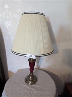 (2) Red Side Table Lamps