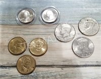 (3) Kennedy Half Dollars, (2) Quarters and More