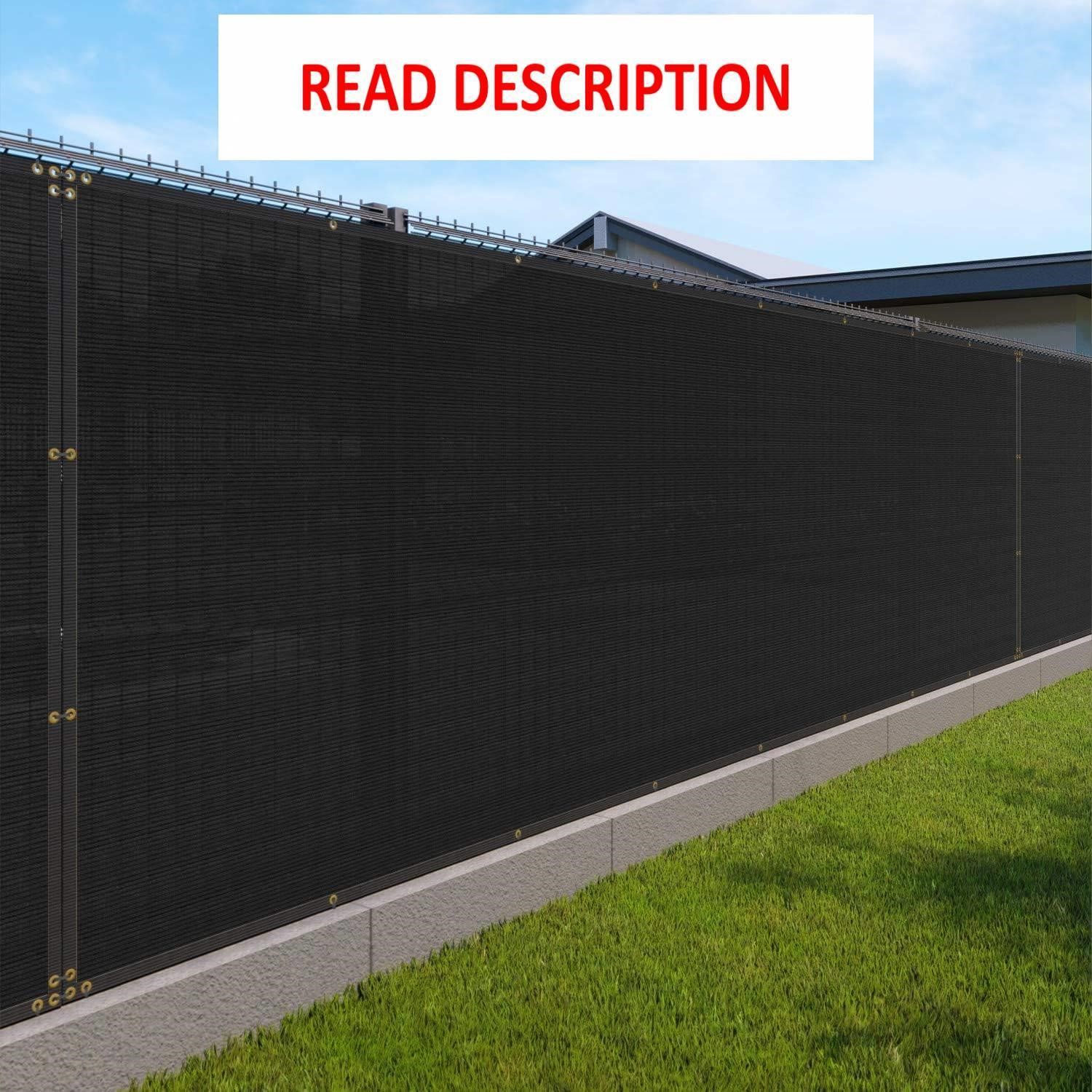 Privacy Fence Screen Heavy Duty  6'x50' Black