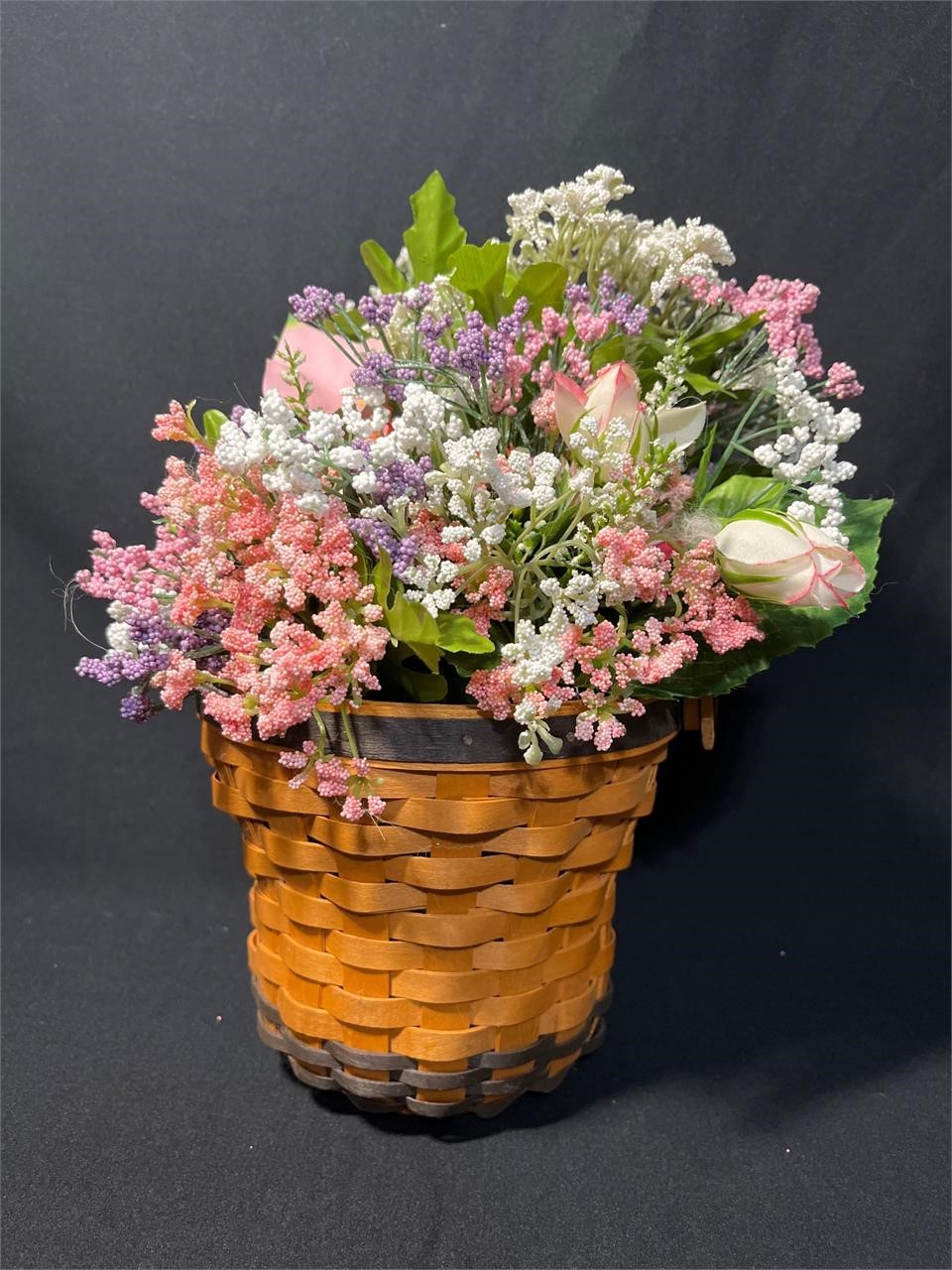 Longaberger Handwoven basket with the protector.