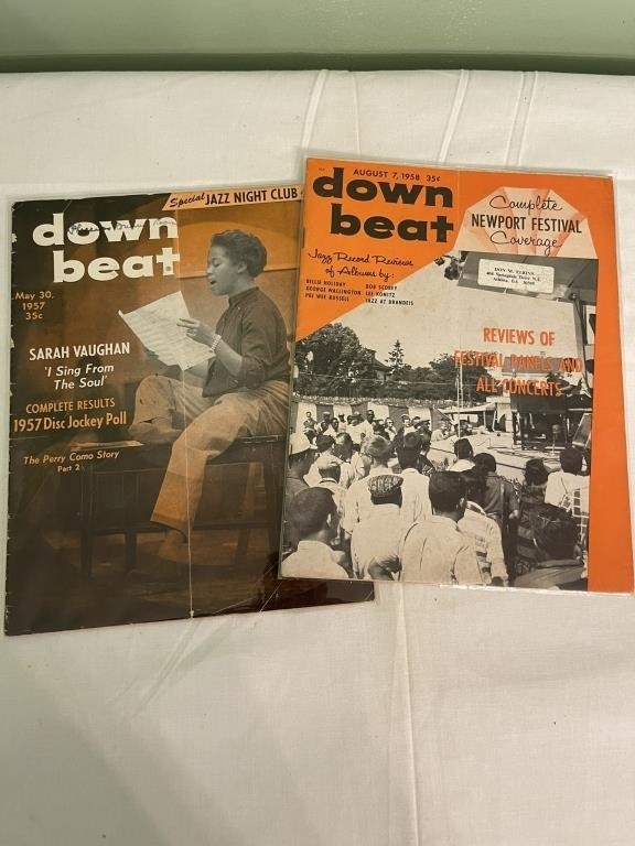 1950s "DOWN BEAT" MAGAZINES - LOT 1