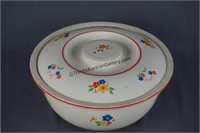 Kitchen Kraft Flowers Casserole Dish c.1930's