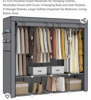 MSRP $46 Portable Closet Wardrobe