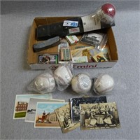 Phillies Legends Baseballs, Military Pictures, Etc