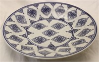 Blue & white round platter