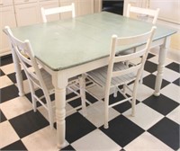 Painted Table with 4 Chairs