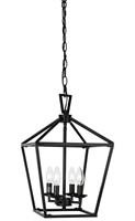 Large black modern farmhouse chandelier light