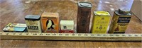 (7) Vintage Advertising Small Tins- Including
