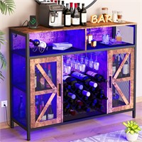 HDDDZSW XXL LED Wine Cabinet Home Bar Cabinets wi