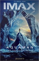 Autograph COA Aquaman Mini IMAX Poster