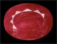 Certified 15.95 ct Natural Red Rhodonite
