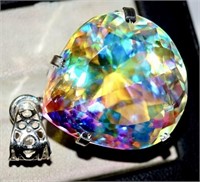 Certified 96.65 ct Natural Mystic Topaz Pendant