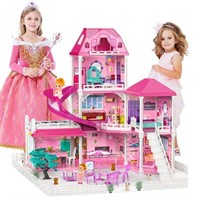 Freecat Dollhouse Toys for Girls  6 Rooms Doll Hou