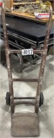Antique Wood & Cast Iron 2 Wheel Feed Cart