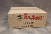 (1000)RNDS Tulammo 7.62x39 122GR Steel Case Ammo