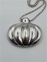 Sterling Silver 18in Pumpkin Necklace Tw 9.2g