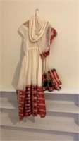 Ethiopia Dress, shoes & purse Embroidered Trim