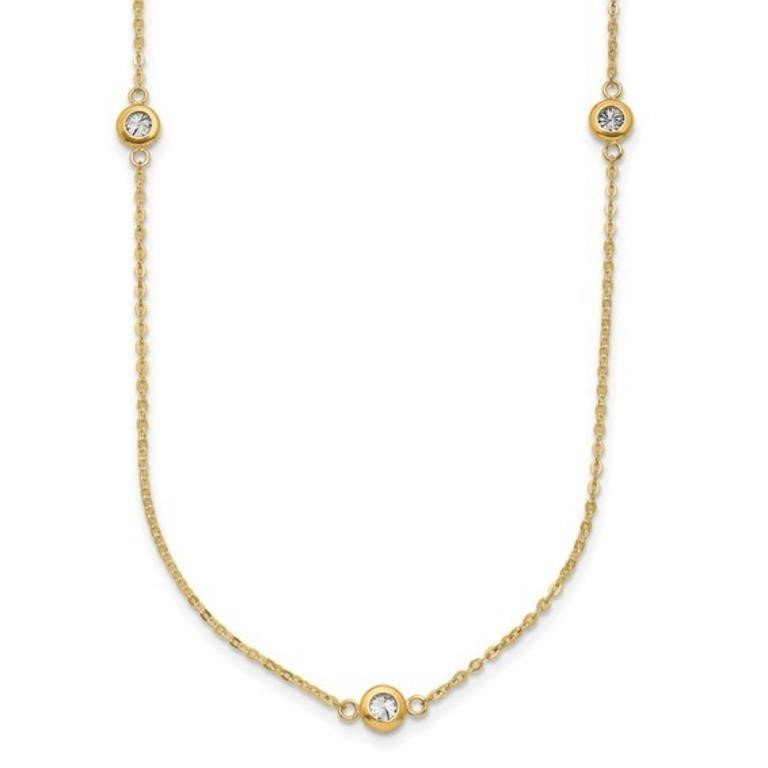 14k- Two-tone Polished Fancy Necklace