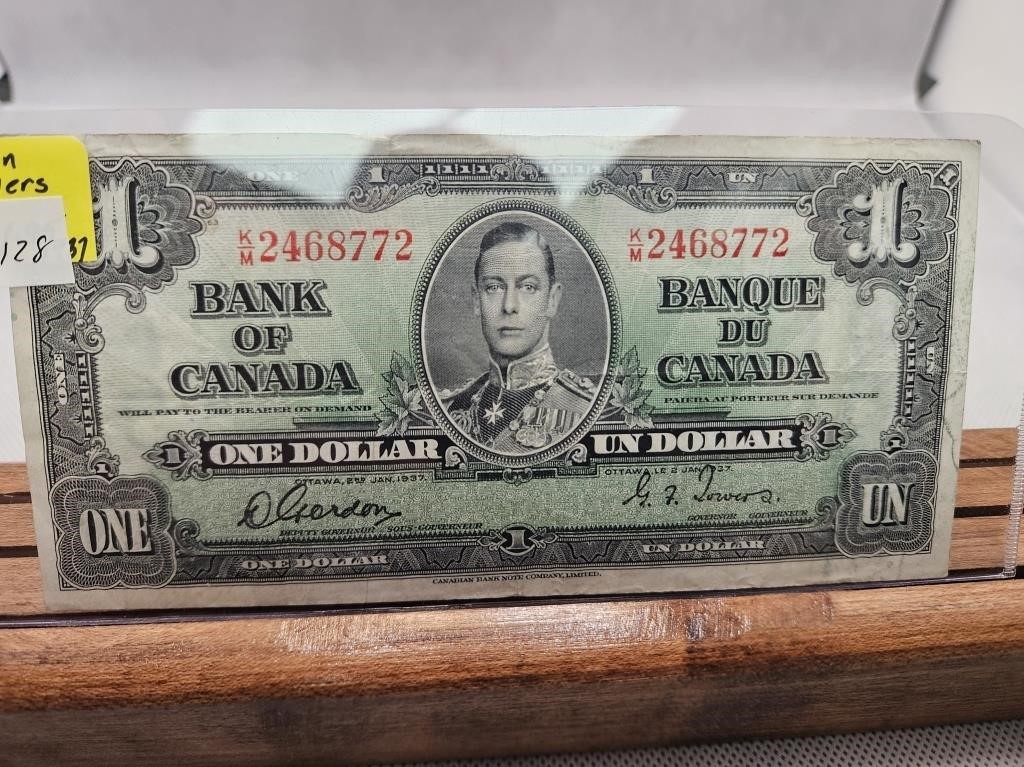 1-1937 ONE DOLLAR BILL K/M2468772