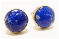 Lapis Lazuli & Sterling Silver Stud Earrings 1.1g