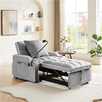 (USED) LUMISOL Convertible Sleeper Chair, 3-in-1