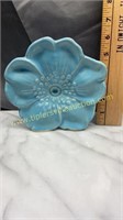 Blue flower pottery wall pocket