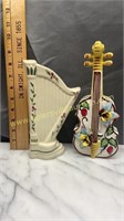 Harp and violin wall pockets