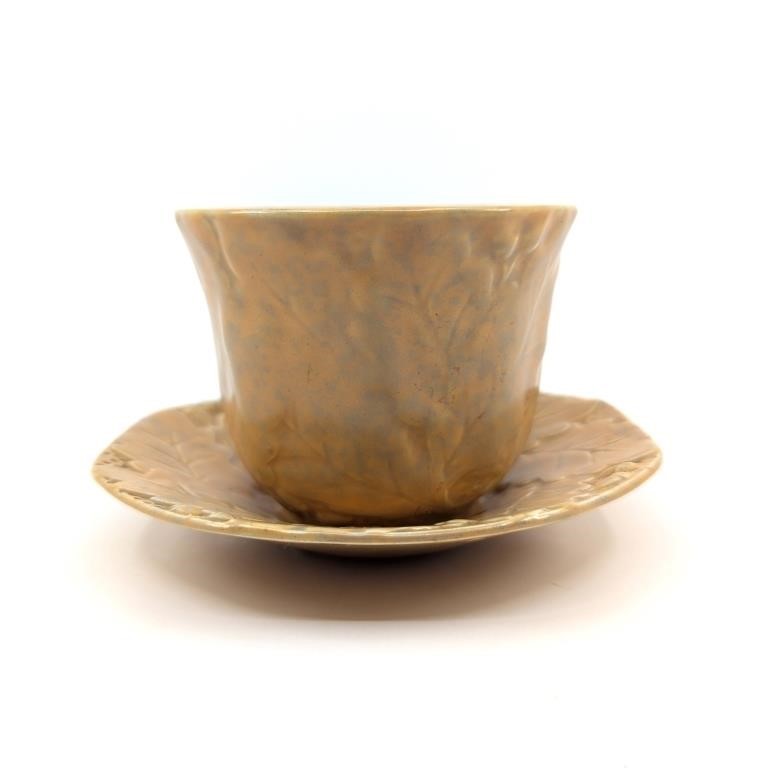 Majolica Cup and Saucer