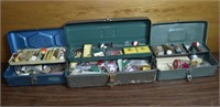 3 tackle boxes and contents; as is