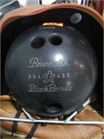 Brusnwick Black Beauty Bowling Ball & Shoes