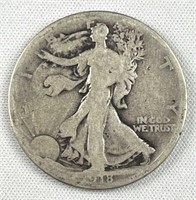 1918-S Walking Liberty Silver Half Dollar, US 50c