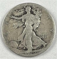 1920-S Walking Liberty Silver Half Dollar, US 50c