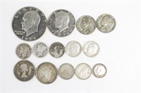 Silver Coin Lot Dimes Half Dollars Canada